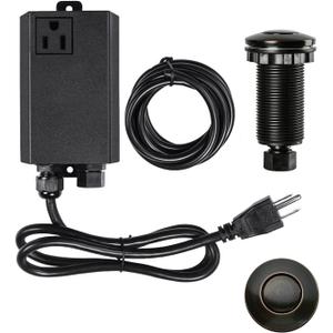 Garbage Disposal Air Switch Kit Sink Top Waste Disposal Long Stainless Steel Oil Rubbed Bronze On/Off Air Button Food and Waste Disposals Part by Etoolcity
