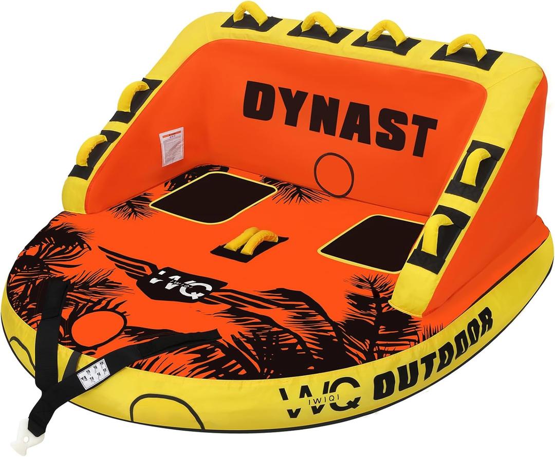 Heavy-Duty Towable Tube for Boating, Boat Tubes with 840D Nylon Cover, Inflatable Water Sport Towables with Front Back Tow Points, Super Sofa Design