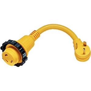 ParkPower by Marinco 1PCMRV 30 Amp Male to 30 Amp Female RV Locking Adapter, 30 Ft