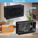 Saillong Doorbell Chime Cover Box Only, Decorative Wood Doorbell Cover for Wall Inside with Geometric Design, Indoor Doorbells Covers with Mounting Hardware, Chime Not Included(Black)
