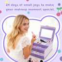 Glam Code Girls Makeup Gift Set for Teens, Happy Birthday Box, Makeup Kit for Teenager Girls, Birthday Surprise 24 Pcs Mystery Makeup Box with Mirror #Purple