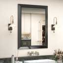 SMIROR 28x36 Matte Black Bathroom Vanity Mirror for Over Sink
