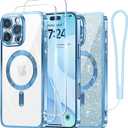 Meifigno Case Designed for iPhone 16 Pro Case 6.1 Inch, Glacier Blue