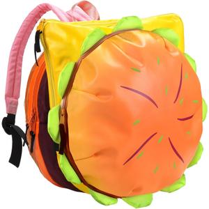Cheeseburger Backpack Multi-compartment Funny Hamburger Backpack