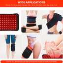 Red Light Therapy Pad for Body Back Knee Shoulder Hands Feet Portable 660nm 850nm Home Use 3 Chips in 1 Infrared Light Heating Wrap Belt Gift for Women Men (Corded)