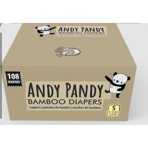 Andy Pandy Disposable Diapers Newborn, White, 8-16 lbs, 108 Count