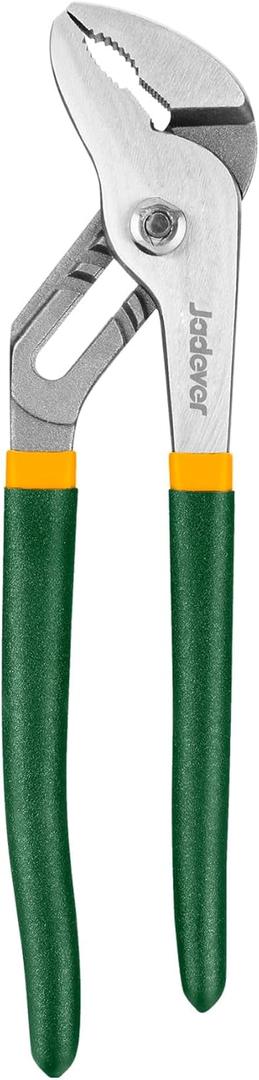 10-Inch Water Pump Pliers, Tongue and Groove Pliers, Serrated Jaw Slip Joint Pliers, Adjustable 6 Jaw Positions, 50mm Max Opening Capacity, Fit for Home Repair/Gripping Nuts/Pipe