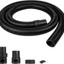 Shop-Vac 9050333 Vacuum Hose for Standard or Locking Inlets, 8-Foot x 2.5 Inch Diameter, Prevents Clogging With Bulky Debris, (1-Pack)