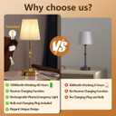 MEIXISUE Portables Cordless LED Table Lamp with Dimmer,Outdoor Gold Desk Lamp10000mAh Wireless Rechargeable Battery Nightstand Lamp for Bedroom Bedside Home Camping Balcony Bar RV,Decor