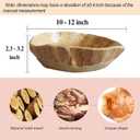 Wooden Bowl Decorative Natural Wood Fruit Bowl, Irregular Creative Wood Bowls, Rustic Hand Carved Candy Snack Keys Serving Bowls for Home Decor (10"-12" Diameter)