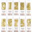 10-Pieces Numeral Birthday Candles, Birthday Digital Candle Baking Dessert Cake Party Romantic Atmosphere Decoration Number 0-9 Cake Top Decoration for Birthdays Wedding Anniversaries Parties