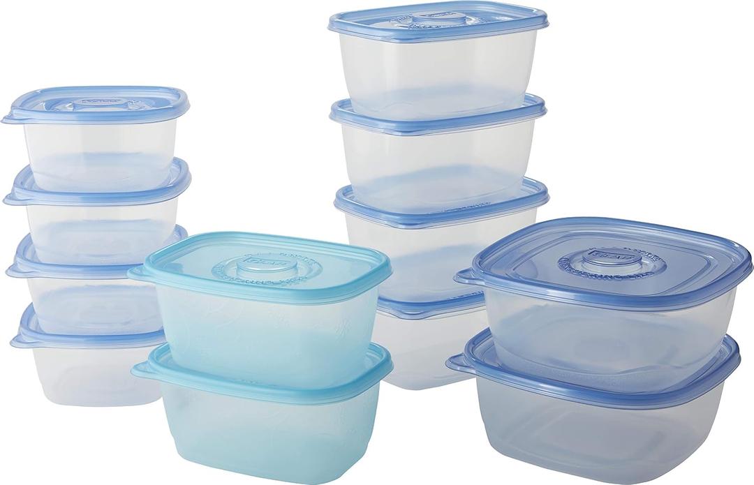 GladWare Food Storage Containers, Family Variety Pack, 24 Piece Set | with Glad Lock Tight Seal, BPA Free Containers and Lids in a Variety of Sizes to Hold and Store Food, Family Variety - 12 Count