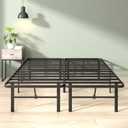 Zinus Rumi 14in Queen Metal Bed Frame, Quick Assembly SmartBase Mattress Foundation, Heavy Duty Sturdy Steel with No Box Spring Needed, Eco-Friendly Packaging, Black