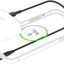 USB C Charger Cable, 1ft 60W Type C Charging Cable, Flat 90-Degree C-Port, High-Speed Data Transfer Compatible with Samsung S23/S22/S21, iPhone 15 Pro/Pro Max, MacBook Air/Pro, etc.