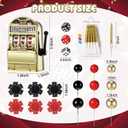Beeveer 42 Pcs Casino Cake Topper Decorations with Candles Poker Game Chips Player Happy Birthday Cake Pick Set for Las Vegas Scene Birthday Party Decoration