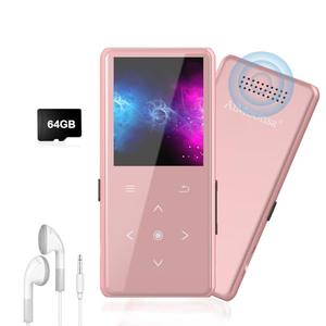64GB MP3 Player with Bluetooth 5.2, AiMoonsa Music Player with Built-in HD Speaker, FM Radio, Voice Recorder, HiFi Sound, E-Book Function, Earphones Included