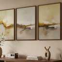 FinalFind 20x30 Frame Set of 3, Dark Brown Wood Grain 20x30 Poster Frame Gallery Wall Poster Frame for Horizontal and Vertical Wall Mounting (3 pack,Walnut)