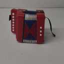 AZEAM Kids Accordion, Toy Accordion for Ages 3 5 9 7 10 12 Child Children Toddlers Beginners Kids Musical Instruments 10 Keys Button Small Lightweight for Boy Girls ChristmasRed