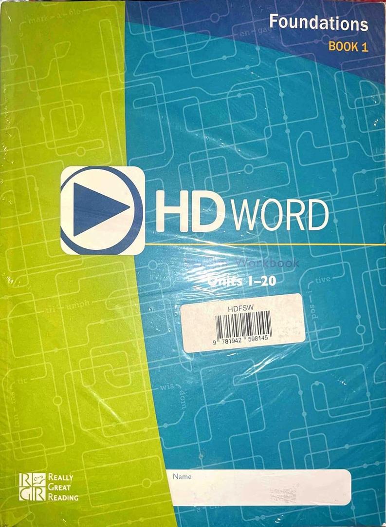 HD Word , Student Workbook , Foundations , BOOKS 1 AND 2 , Units 1-33