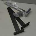 4 Pack  12 inch Black Hidden L Shelf Bracket (1/5 Inch Thicked) Iron Floating Shelf Brackets Rustic Industrial Metal Brackets for Shelf Support