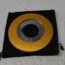 Zonon Circle Drawing Maker Stainless Steel Adjustable Round Circle Template Tool Ring Making Tool with Black Flannelette Bag for Drafting, 125 mm(Yellow)