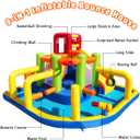 Umbalir Inflatable Obstacle Bounce House, Kids Bounce House Water Park with Water Slides, Surprise Dump Bucket, Obstacles,Jumping, Tunnels, Climbing,Water Cannon, and Ball Shooting Frame, 11' x 11.17' x 7.25'