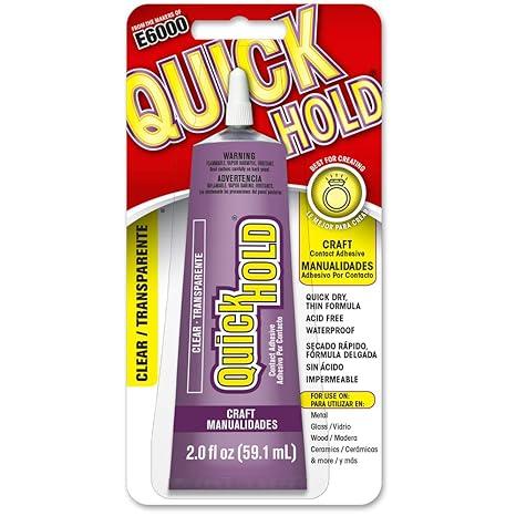 QuickHOLD 380722 - Multi-Purpose Fast-Drying Adhesive, 2.0 fl oz, Clear