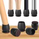 16PCS Round Silicone Chair Leg Floor Protectors for Hardwood Floors, Felt Furniture Pads Covers Table Chair Leg Caps, Large Chair Sliders for Wood Floors, Anti-Scratches & Noise(Black, Fit:1.1"-1.4")