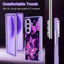Hekodonk for Galaxy Z Fold 7 Case,[Compatible with MagSafe][Glow in The Dark][Front Screen Protector][Stand][Hinge Protection],Slim Fit for Women Girls for Samsung Galaxy Z Fold 7,All Purple