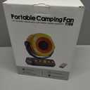 Uniqwamo Battery Powered Fan, Rechargeable Fan Portable, 180° Pivot Battery Operated Fan with Light, Timer, 360° Rotation Hanging Hook, 100 Speeds Camping Fans for Tents, Fishing, RV, Jobsite, Picnic 