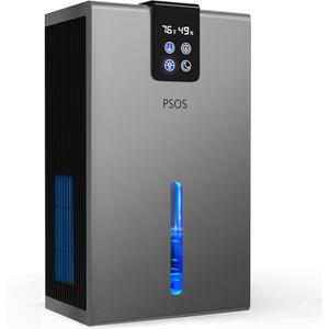 Dehumidifier, Dehumidifiers for Home, 98 OZ Water Tank, (1000 sq.ft) Quiet Dehumidifier for Basement Bathroom Bedroom with Humidity Display, Auto Shut Off, Relaxing 7 Color Ambient Light(Black)