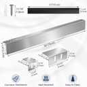 30" Slide-in Range Rear Filler Kit,Stove Gap Filler Strip, Stainless Steel Backsplash for Stove, Stove Trim Kit with Most Brands Between Stove and Backsplash(Silver) With 2 PCS Stove Gap Covers
