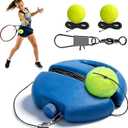 Solo Tennis Trainer Rebound Ball, 2026 Upgraded Portable Tennis Practice Wall, Tennis Ball On Rope, 4 Colors Portable Tennis Movement Trainer for Wall Drills & Parks or Backyard Training