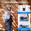 Portable Personal Waist Neck Fan - Airflow Strong, 10000rpm, 4-Speed Rechargeable Battery, Fast Cooling,Hands-Free Clip Belt Fan Indoor, Outdoor, Camping,Work (Black)