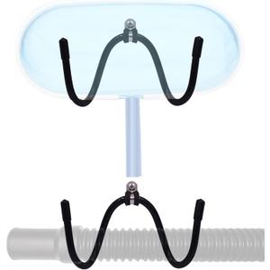 YYST Pool Tool Organizer and Holder Pool Cleaning Accessory Organizer and Holder Rack - Store Poles, Brushes, Nets, Vacuum Heads,Leaf Rakes, Skimmers, Vacuum Hoses and Other Cleaning Attachments (2)