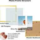 JCJMY 18x18 Picture Frame Gold with 14x14 Mat, Display Photo 14x14 with Mat or 18 x 18 Without Mat, Wall Hanging Large 18x18 Poster Frame with Shatter Resistant Plexiglass, Gold