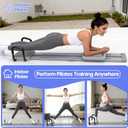 Pilates Reformer Board with 66.9'' Extended Track, Portable Pilates Reformer Machine with 3 Pairs Yoga Sock, Quick Assembly, Pilates Ski Machine for Home Workout