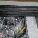 GYIIYUO 93'' Two Person Desk with Charging Station, Long Desk with 3 Fabric Drawers and Printer Shelf, Double Computer Desk, 2 Person Writing Study Table Workstation for Home Office, Rustic Brown