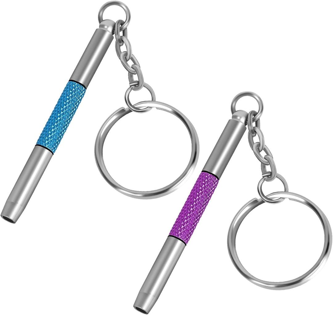 UNEAK - Eyeglass Screwdriver Repair Kit Blue & Purple Precision 3 in 1 Mini Screwdrivers Set Keychain Glasses, Sunglasses, Sunglass, Watch, Electronics, Eyeglasses, Flat Head, Phillips, Hex