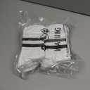 3 x AugRing Women's Striped Cotton Crew Socks Cozy Casual Athletic Quarter Socks for Running & Gym Size 5-11