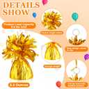 Yunsailing 24 Pcs Heavy Balloon Weights Metallic Anchor, 0.33 lb (5.3 oz) Each Table Weight and 1 Roll Iridescent Ribbon for Outdoor Wedding, Graduation, Birthday Party Decorations(Gold)