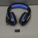 Fachixy FC-100 Wireless Gaming Headset for PS5, PS4, Switch - Gaming Headphones with Lossless Audio & 50Hrs Battery Life - Gamer Headset with Microphone for Mac, Laptop, Mobile (Blue)