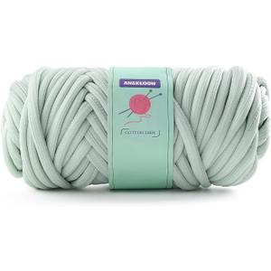 Chunky Yarn for Hand Knitting & Crocheting, Thick Big Twist Tubular Yarn for Making Blankets, Bags, Baskets, Pillows & Pet Nests - 0.55lb/250g Matcha Green