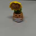 SOL VIBES Mini Sunflower Mom Gifts from Daughter Son Kid, Handmade Crochet Mothers Day Christmas Birthday Gift with Card, Remember I Love You Mom, Positive Emotional Present, Cute Small Stuff Things