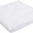 Amazon Basics Waterproof Breathable Mattress Protector, King Size, 18 inch Deep, Machine Washable, White