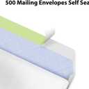 #10 Envelopes Letter Size Self Seal | 500 Business Mailing Security Peel and Sealing Envelope | 100% Tinted | no 10 White Windowless Legal Regular Plain Envelops Pack | 4-1/8 x 9-1/2 Inches | 24 LB, 500 Count