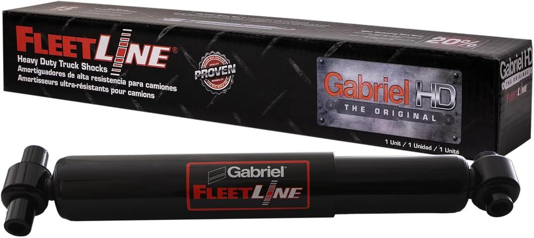 Gabriel 85066 Fleetline Heavy Duty Rear Shock Absorbers for Mack CHN, CX, CXN; Powerhouse Coach; Volvo VN, VNL, VT Series Truck & Tractor Class 7 8; OEM# 14QK-3101M, 20433425 20551628 8086651 (1 Pack)