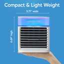 Arctic Air Pure Chill 2.0 Evaporative Air Cooler by Ontel - Powerful, Quiet, Lightweight and Portable Space Cooler with Hydro-Chill Technology For Bedroom, Office, Living Room & More,Blue