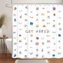 Funny Naked Shower Curtain for Bathroom, Human Body Butt Girl Woman Breast Boob Hand Set, Modern Abstract Art Minimalistic Aesthetic 70X70IN