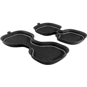 for Honda CRV Accessories 2023 2024 2025 2026 3D Cup Holder Center Console Liner Inserts Silicone Anti-dust Mat Pad Interior Decoration (2 Pcs, Gray Trim)